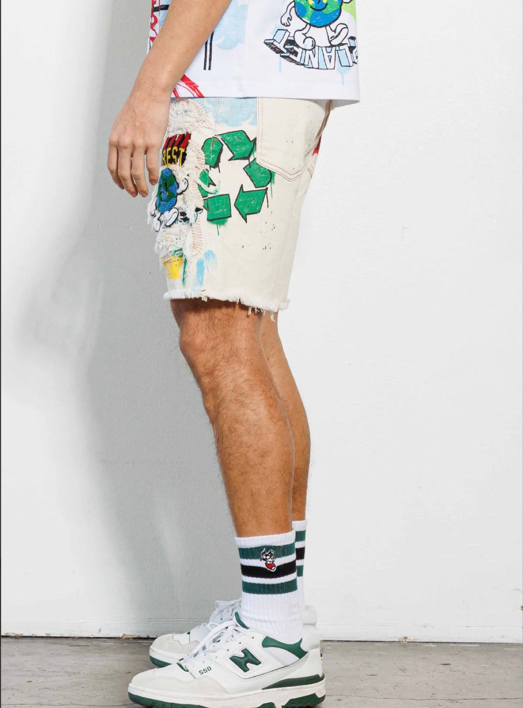 First Row Shorts - Love Your Planet - Lt. Khaki - FRS3222