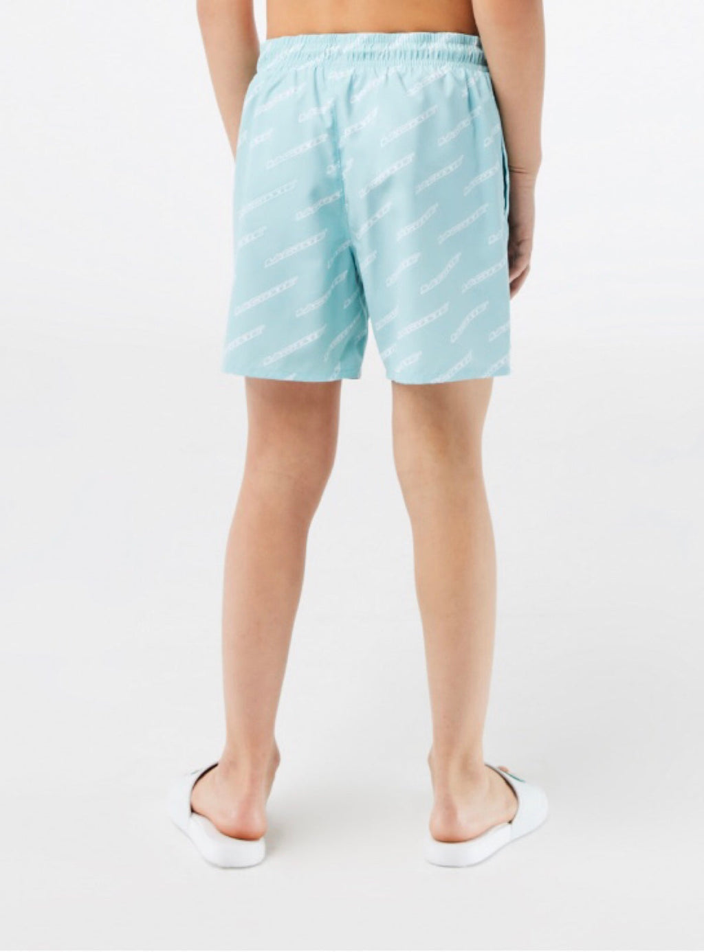 Lacoste Kids Swim Trunks - Branded All Over - Light Pastel Green - MJ5311 51 LGF