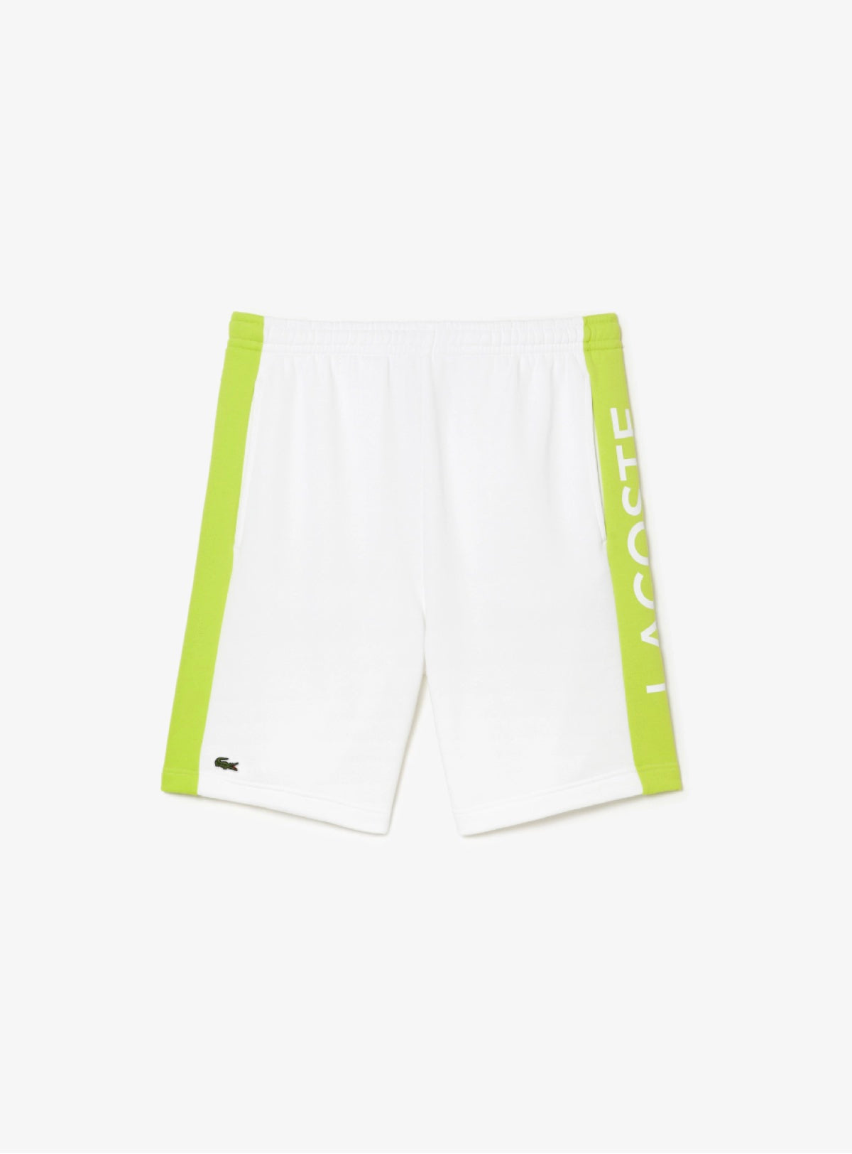 Lacoste Shorts - Side Logo - White-001 And Yellow Green-90V - GH8368 51 UG5