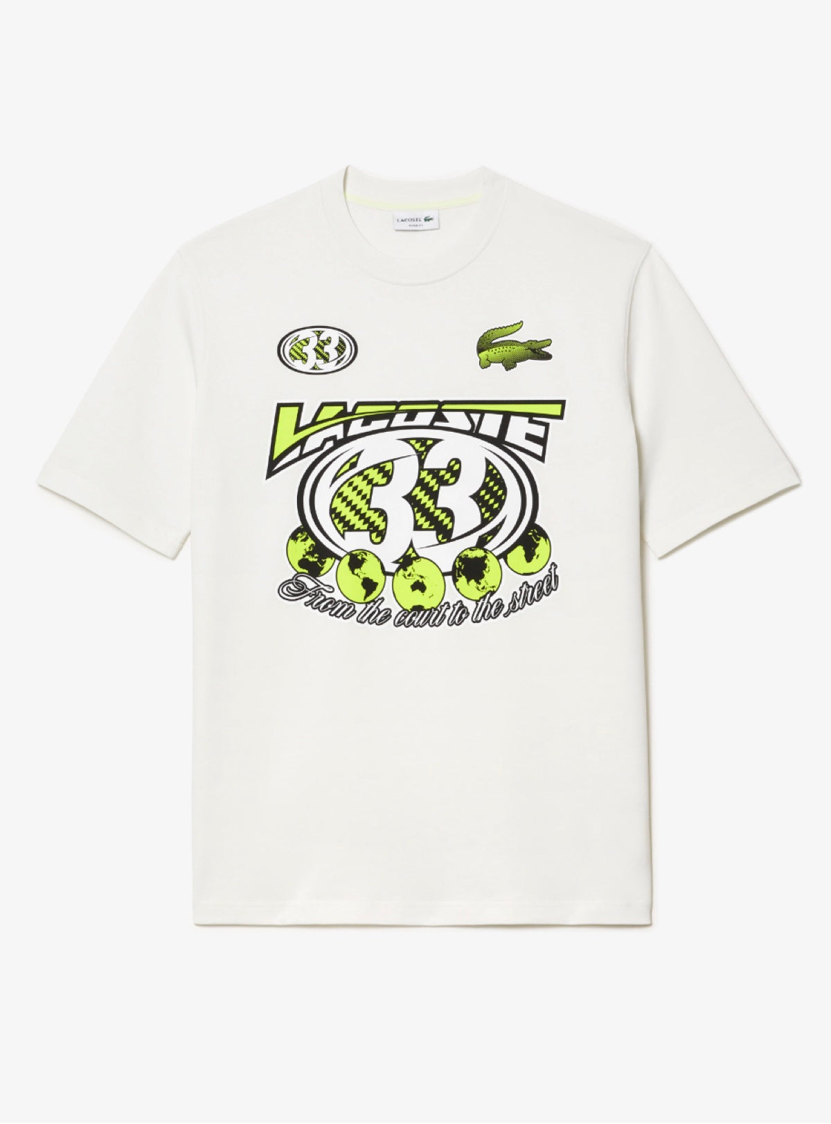 Lacoste T-Shirt - From The Court To The Street - White-70V - TH5565 51 70V