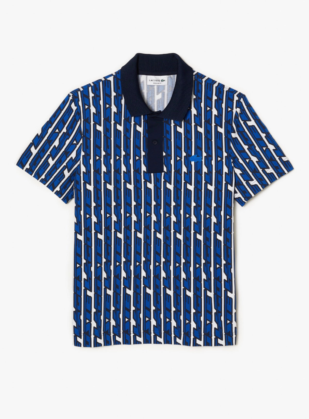Lacoste T-Shirt - Movement Two-Tone Printed - White-001 And Blue-KXB - PH5655 51 ANY