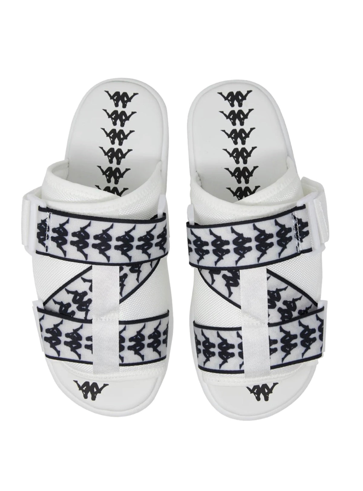 Kappa Slides - 222 Banda Mitel 1 - White And Black - 304KUQ0