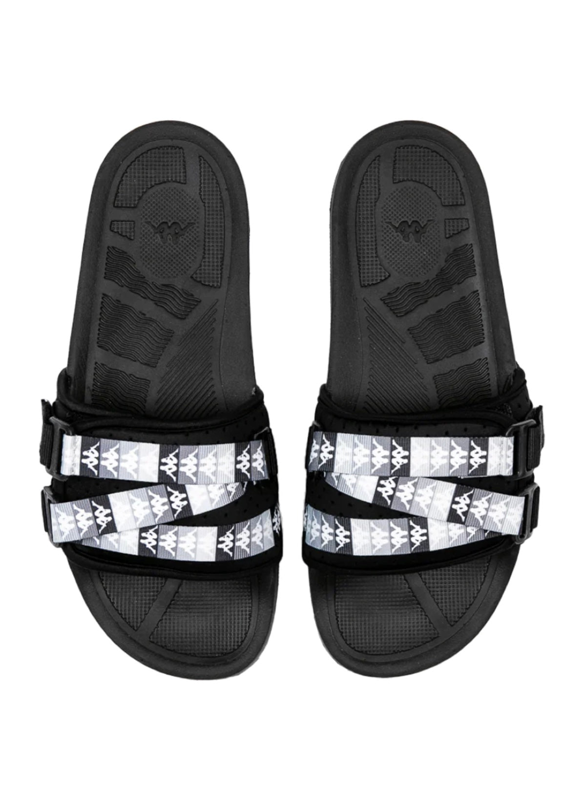 Kappa Slides - Authentic Luria 2 - Black, Grey Mirage And White - 371M5VW