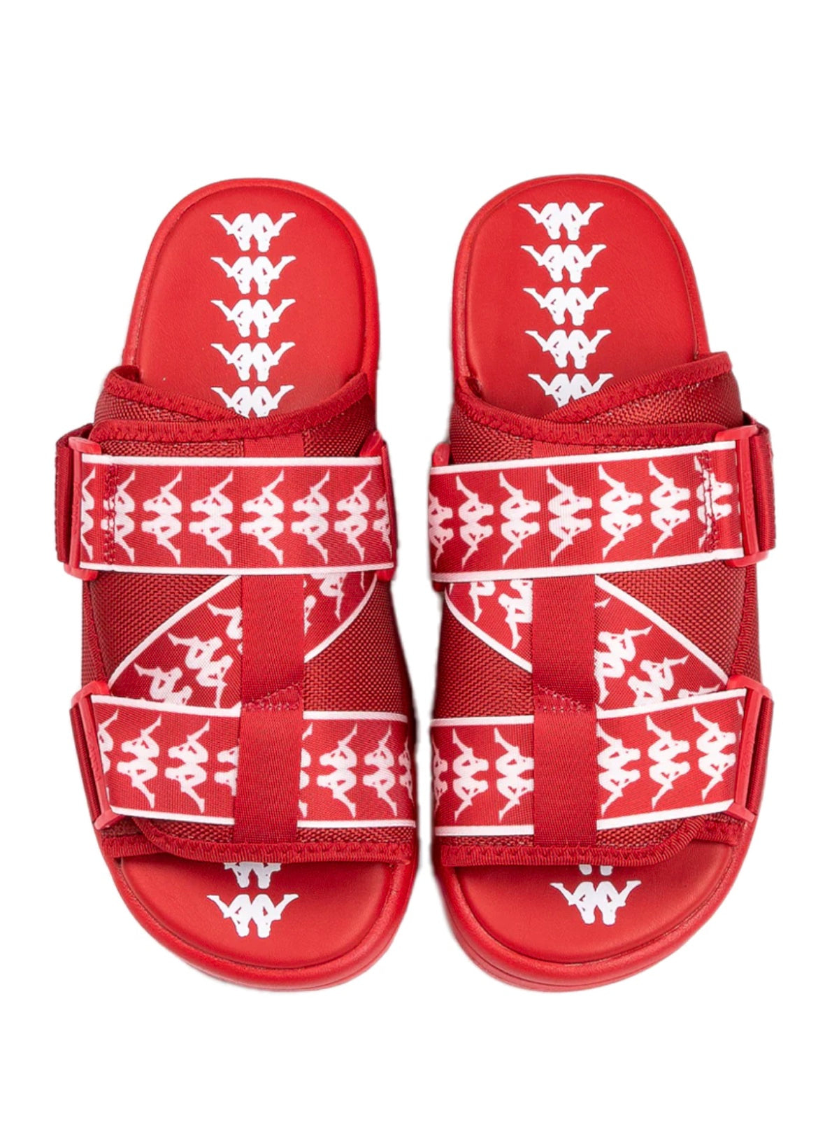 Kappa Slides - 222 Banda Mitel 1 - Red And White - 304KUQ0