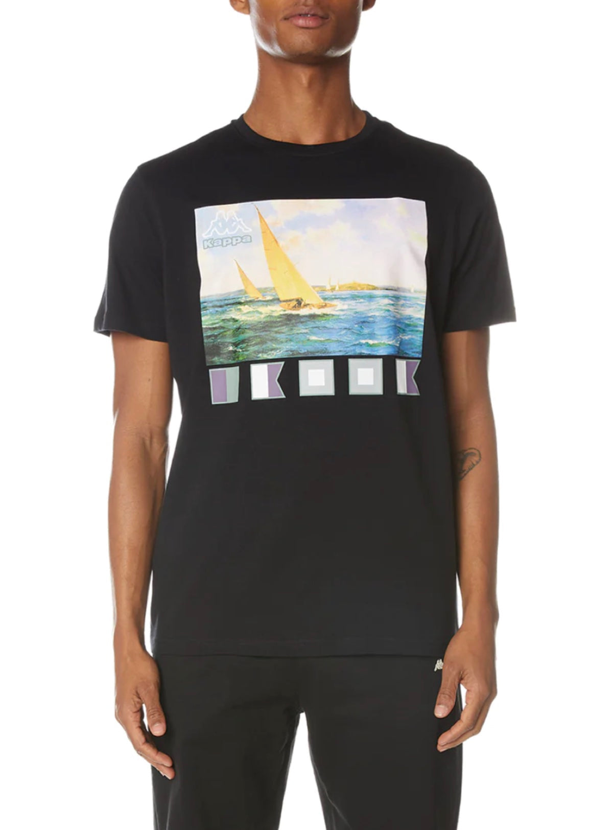 Kappa T-Shirt - Sage - Black - 321N7ZW