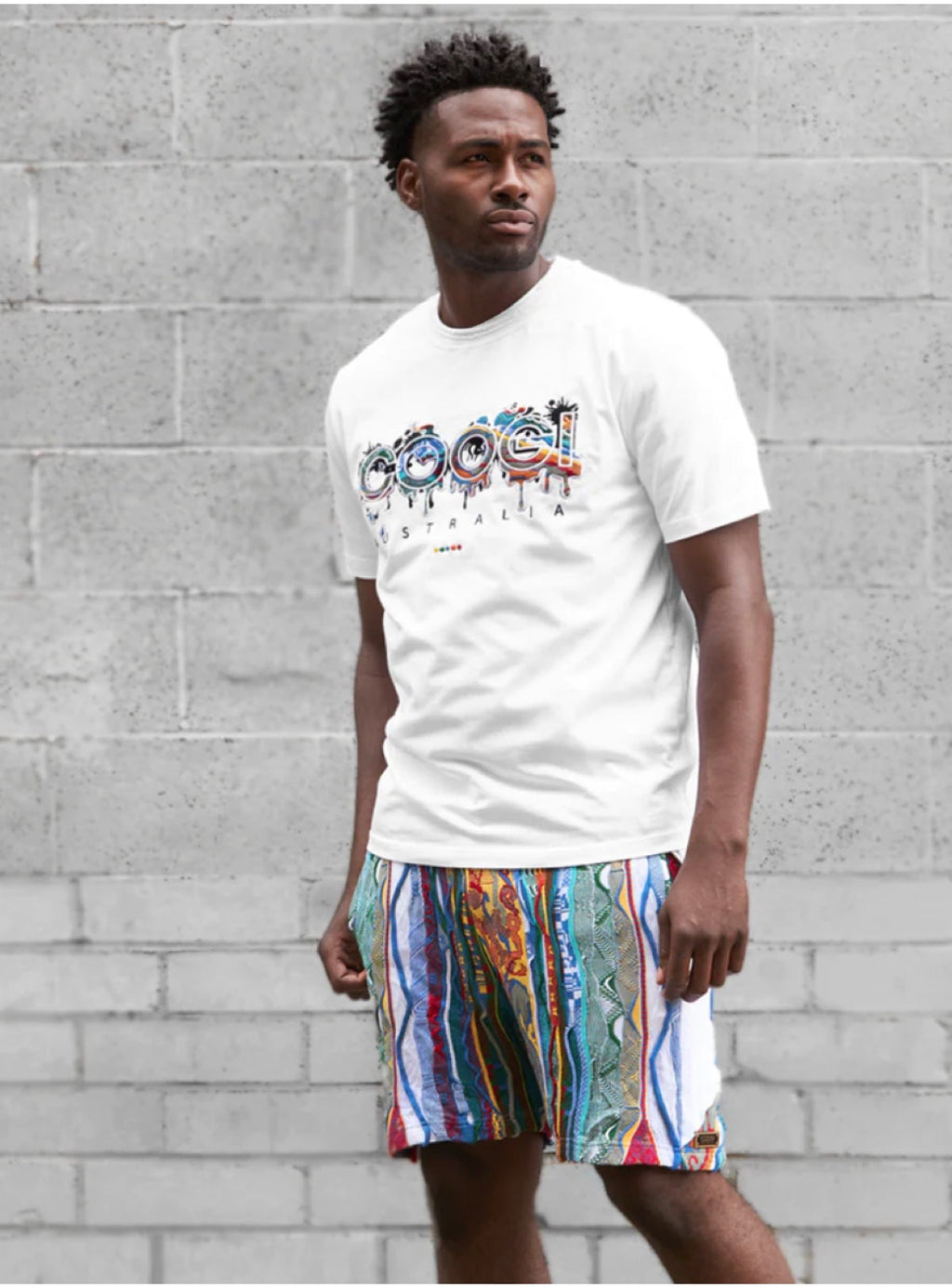 Coogi Shorts - Patched Classic - White - CG-KB-014