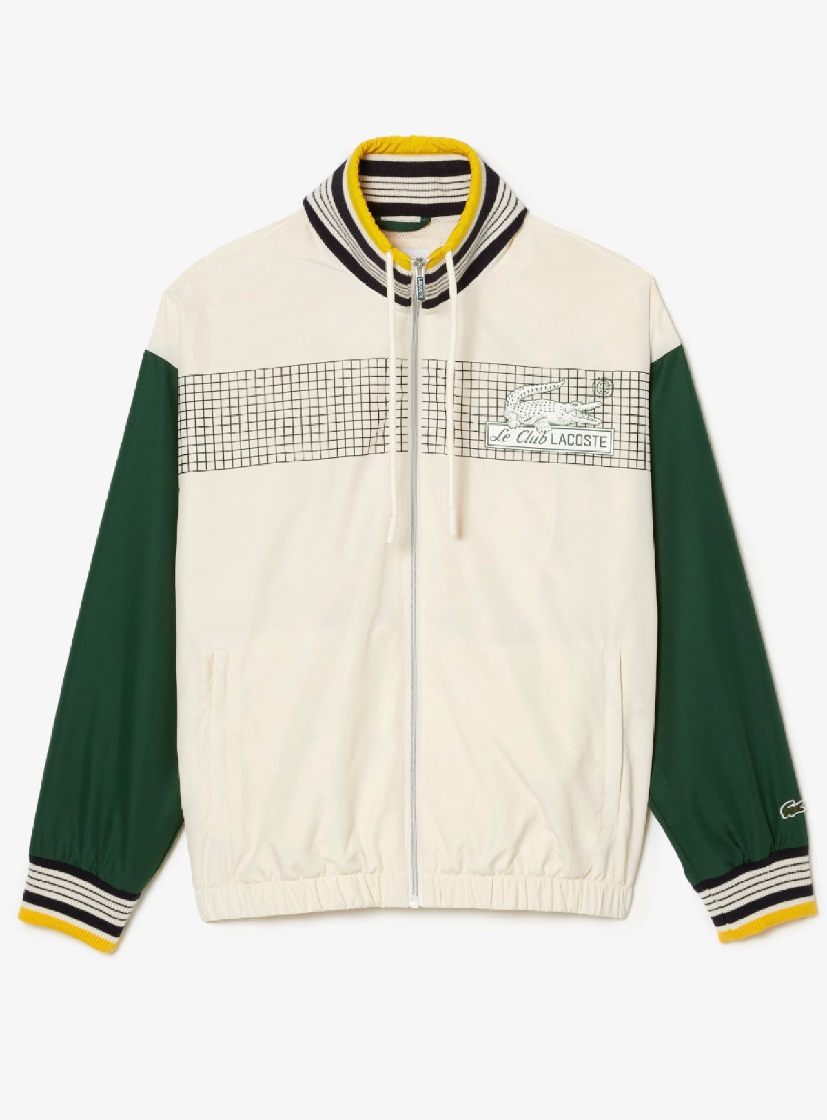 Lacoste Track Jacket - Tennis Print - White-XFJ - BH5466 51 PT2