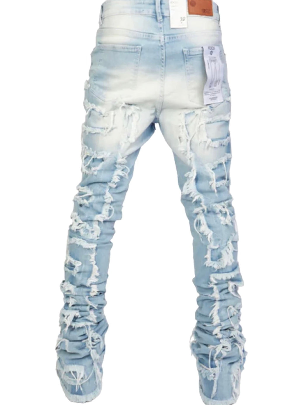 Focus Jeans - Distressed Super Stacked - Ice Blue - 3445C