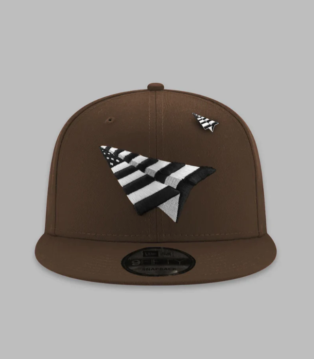 Paper Plane Hat - 9Fifty Snapback- Walnut - 101216