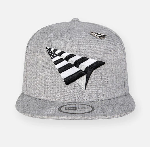 Paper Plane Hat - Adjustable- Heather Grey - 101064