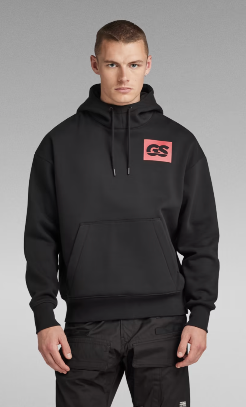 G-Star Hoodie - GS RAW Baack Graphic - Dk. Black - D23482