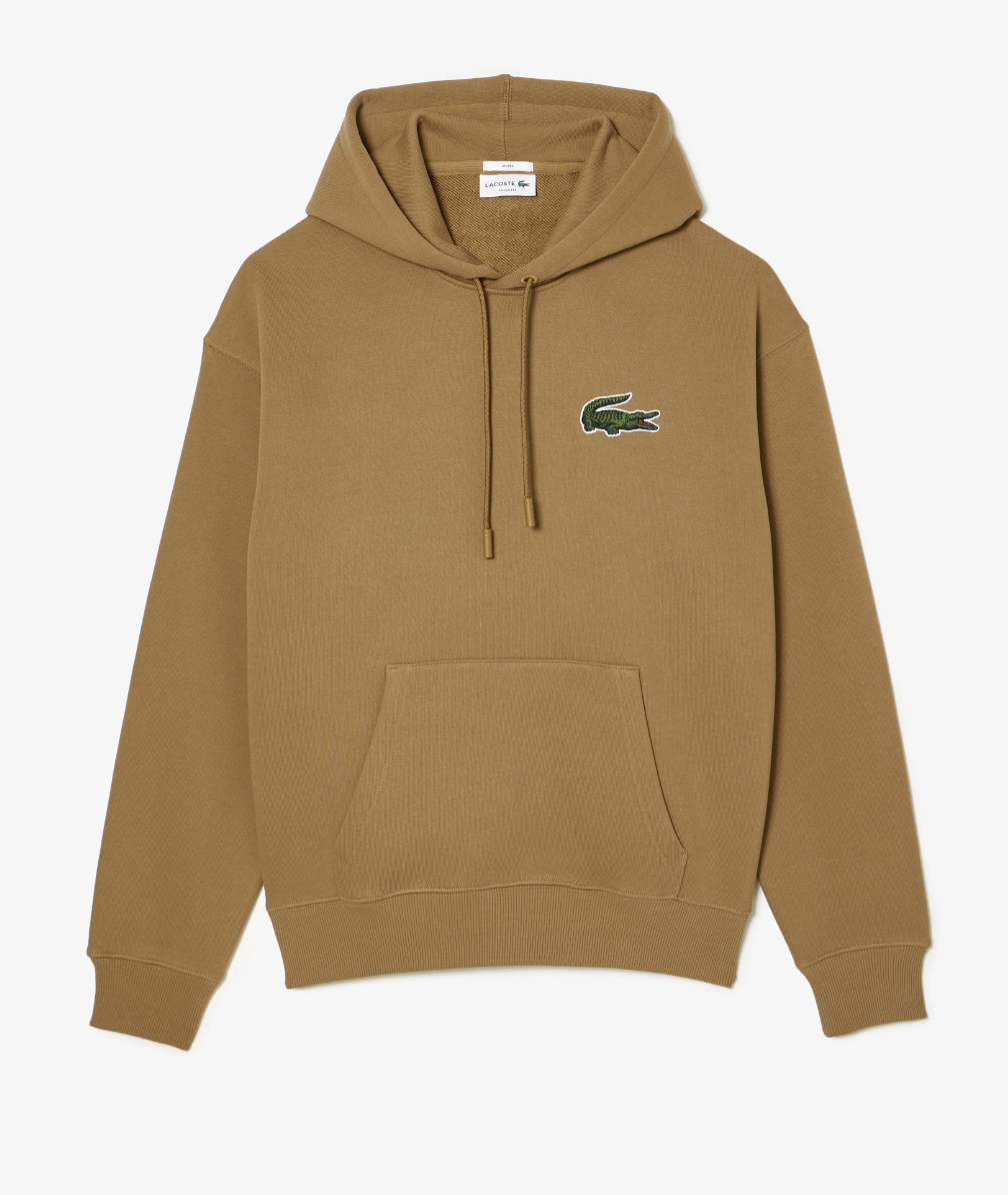 Lacoste Hoodie - Loose Fit Organic Cotton - Brown - SH6404 51 SIX