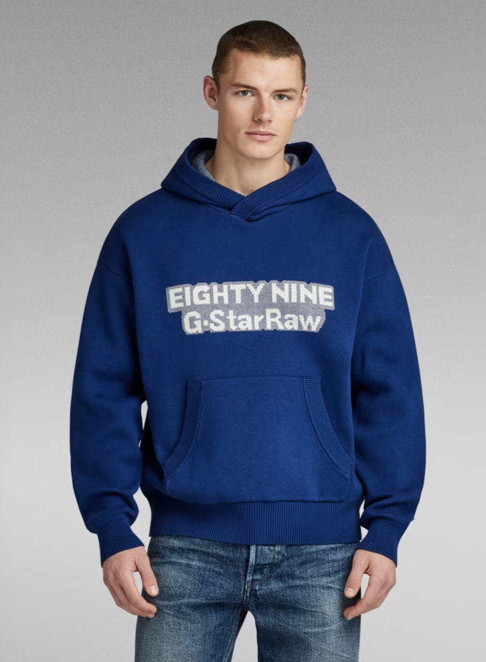 G-Star Hoodie - Graphic Loose Knitted - Ballpen Blue - D23933