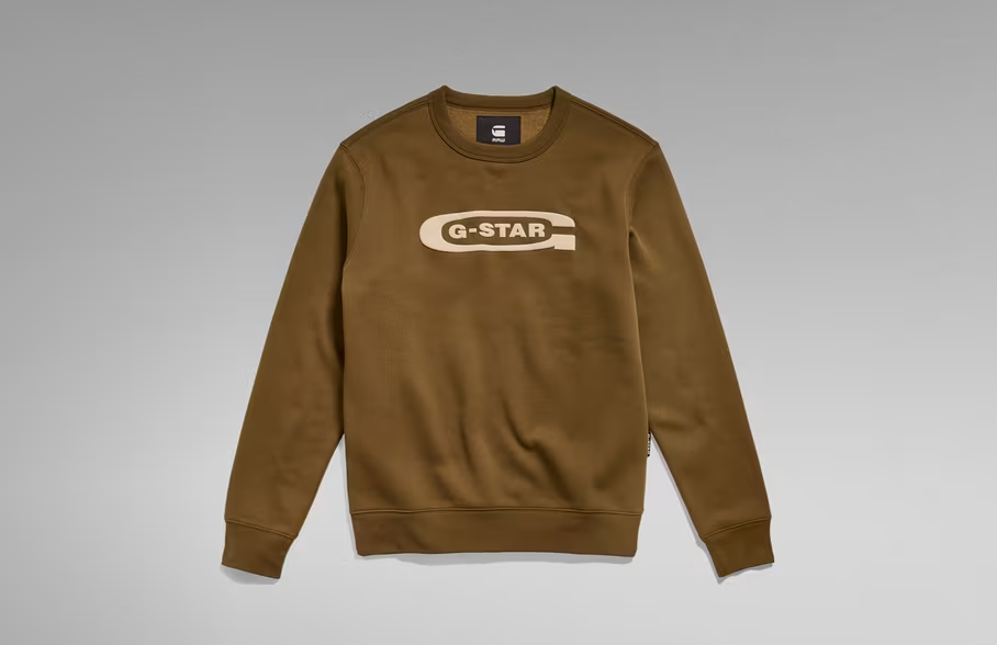 G-Star Sweater - OLD SCHOOL LOGO- DARK OLIVE - D23984-C235-C744