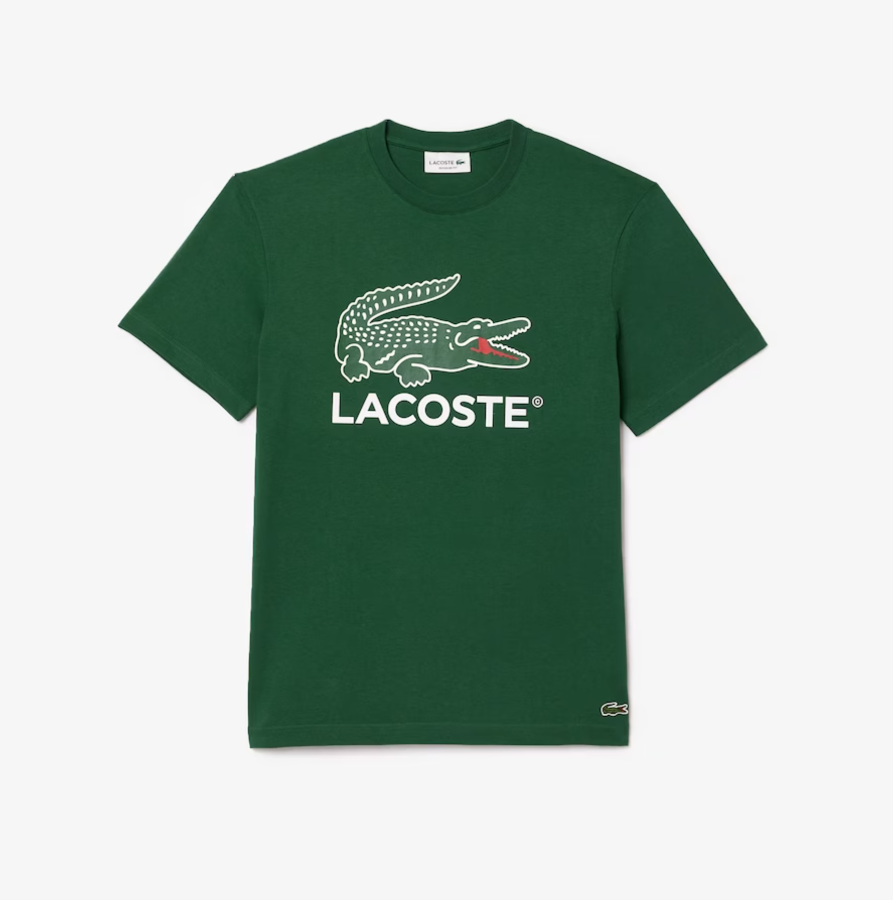 Lacoste T-Shirt - Signature Print - Green  - TH1285-51