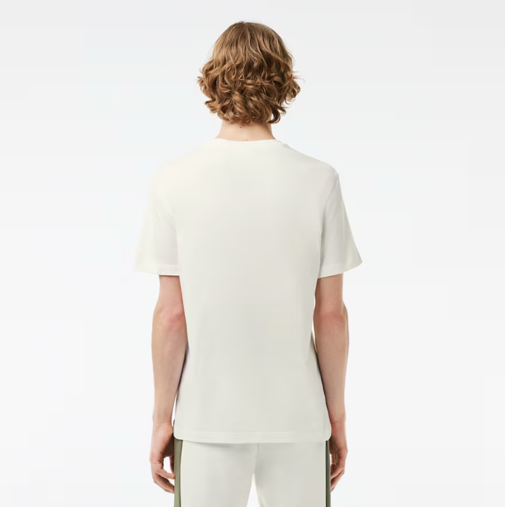 Lacoste T-Shirt - Regular Fit Colorblock Print - White  - TH1712-51