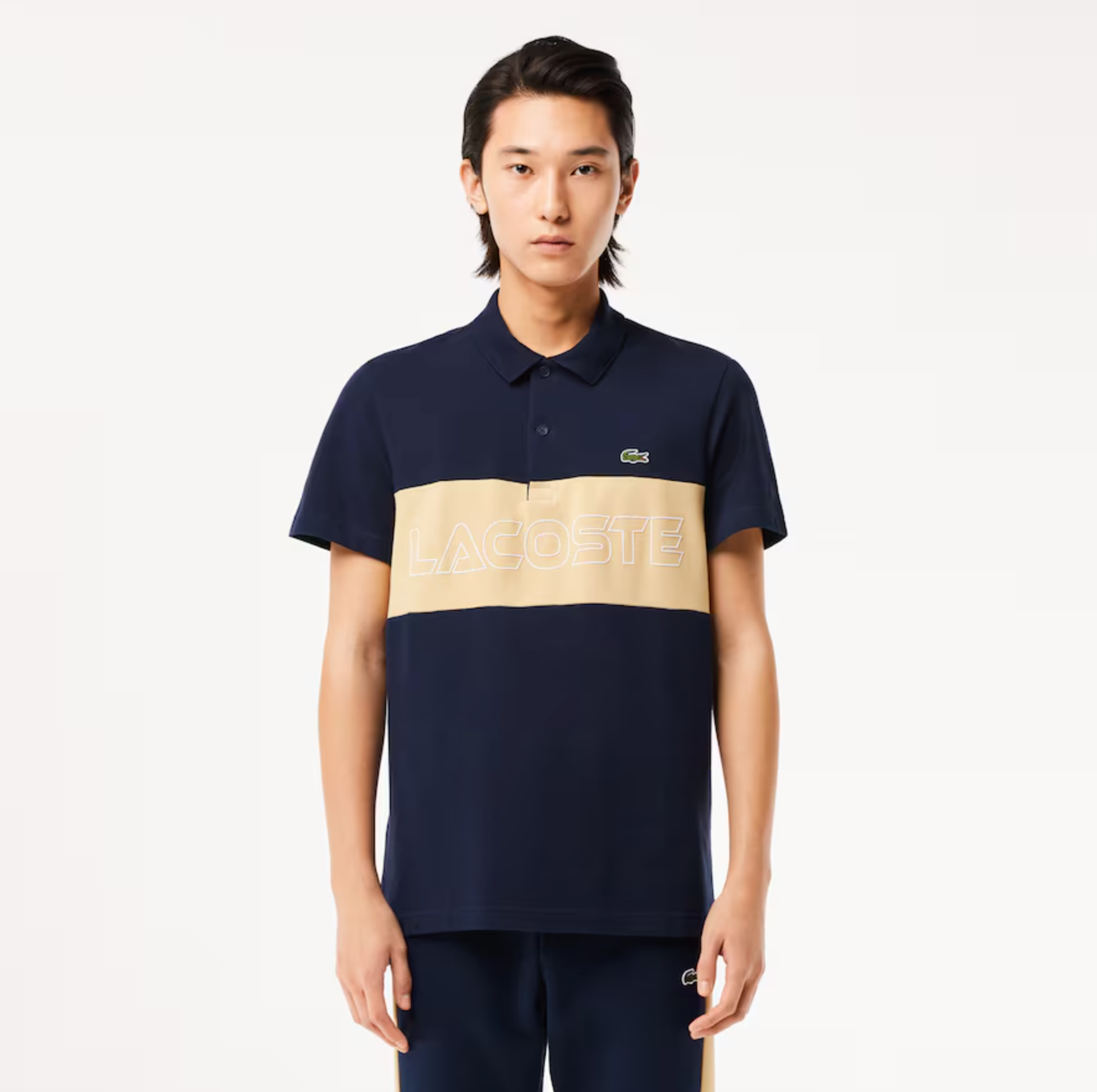 Lacoste Polo T-Shirt - Stretch Pique Colorblock - Navy - PH1470-51