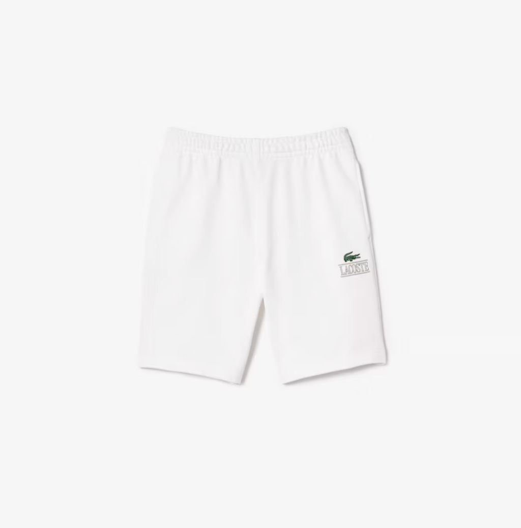 Lacoste Shorts - Signature Print - White  - GH1220-51