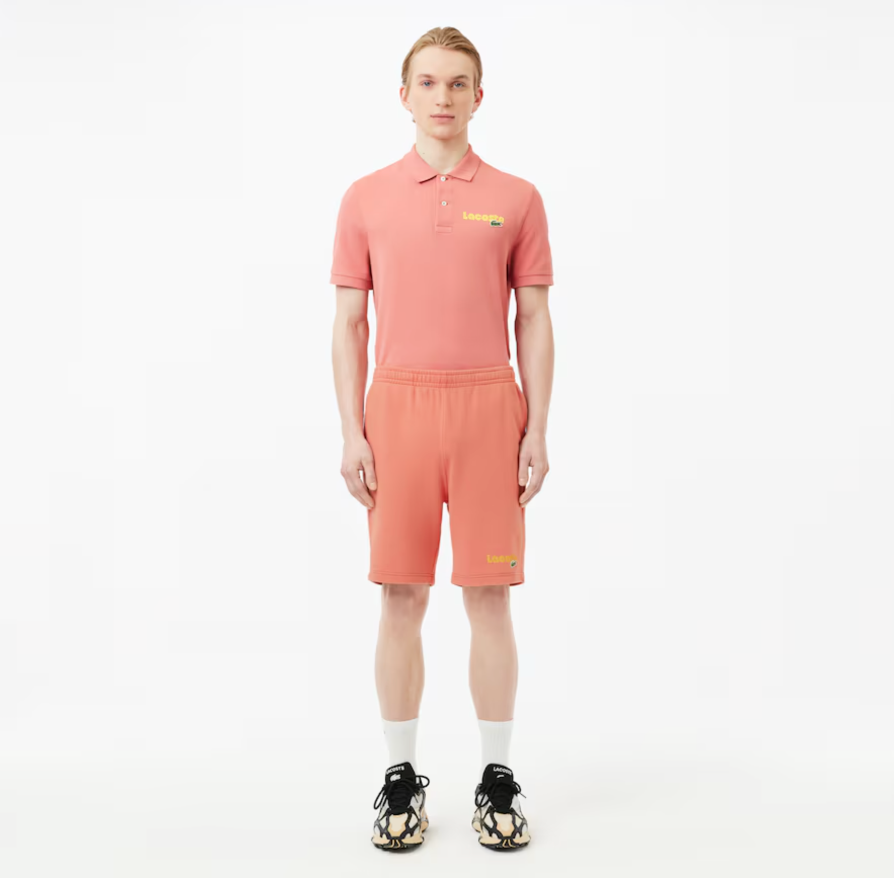 Lacoste Shorts - Men's Washed Effect - Pink  - GH7526-51