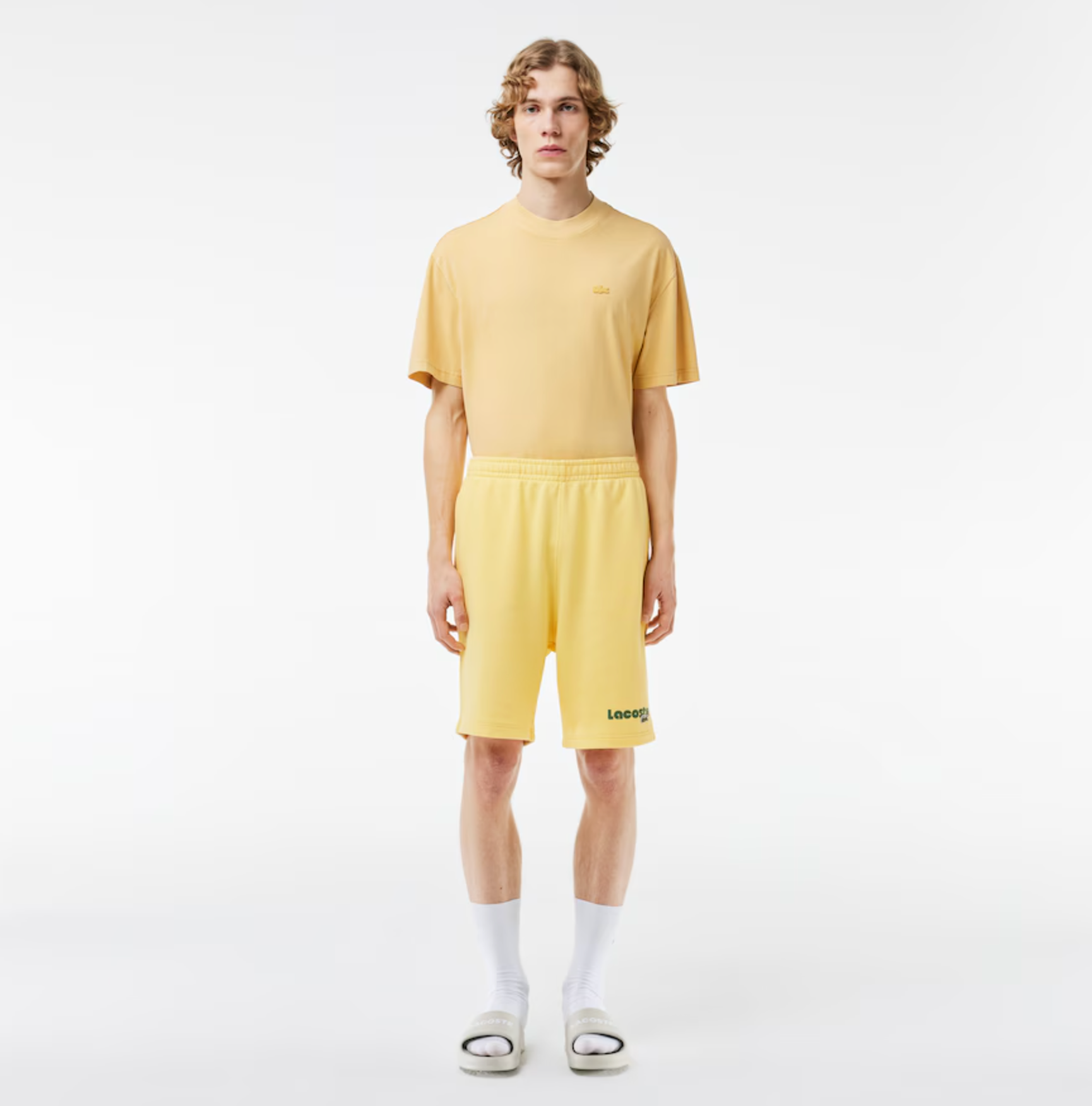 Lacoste Shorts - Men's Washed Effect - Yellow  - GH7526-51
