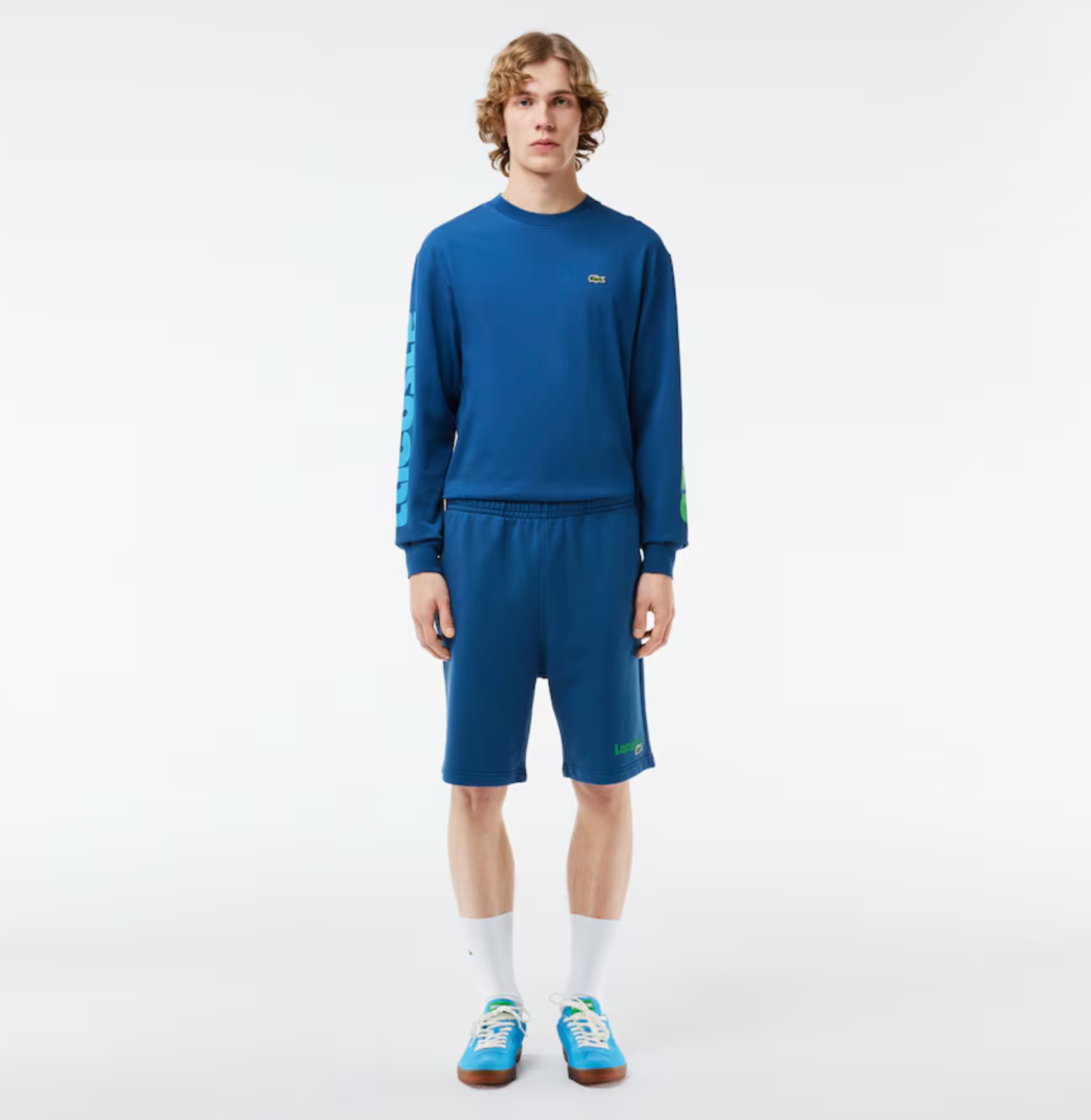 Lacoste Shorts - Men's Washed Effect - Blue - GH7526-51