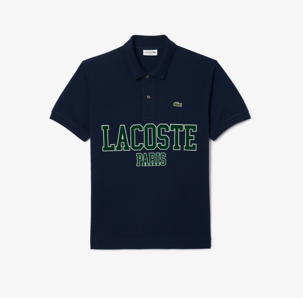 Lacoste Polo T-Shirt - Men's Branded Piqué Polo - Navy - PH7419