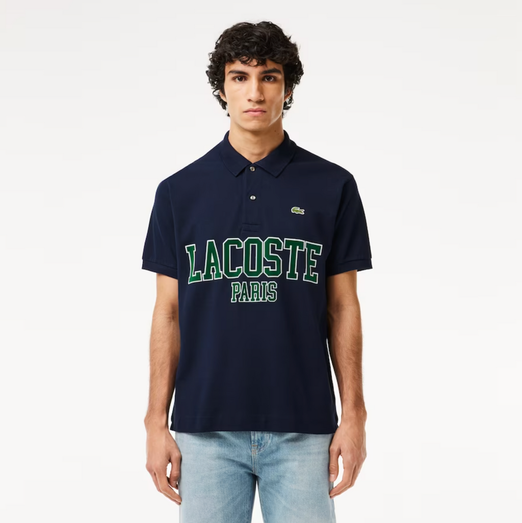 Lacoste Polo T-Shirt - Men's Branded Piqué Polo - Navy - PH7419