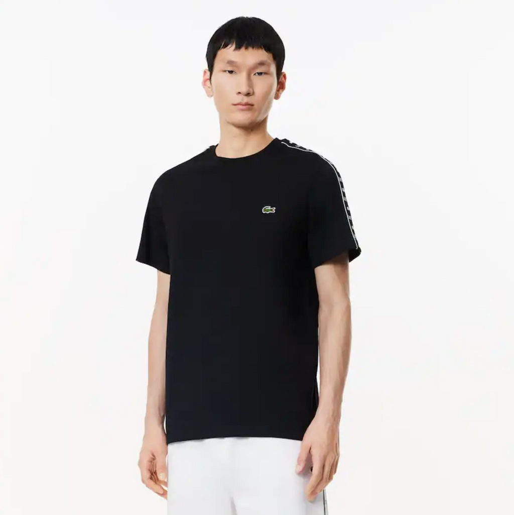 Lacoste T-Shirt - Men's Cotton Stripe - Black - TH7404-51