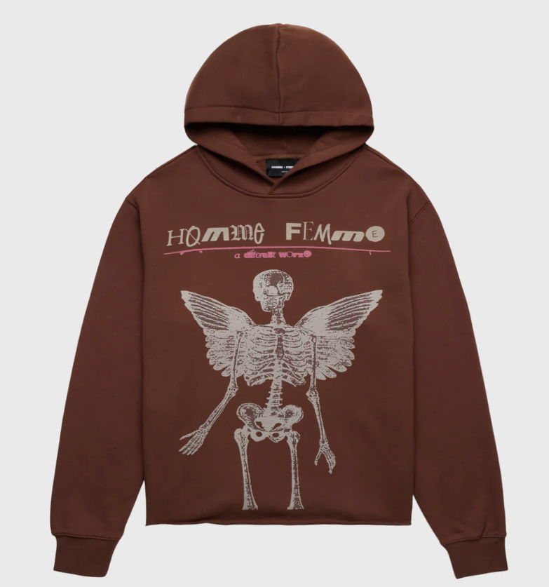 Homme+Femme Hoodie - Circle Of Life Hoodie - Brown - HFFW202415