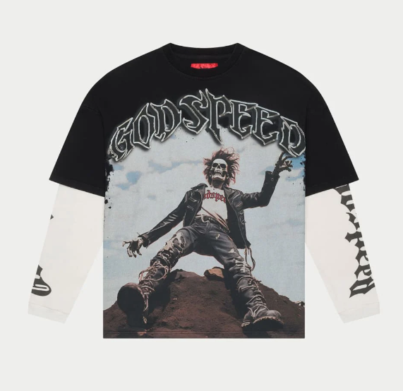 GodSpeed T-Shirt - Rocker Layered T-shirt - Black Wash