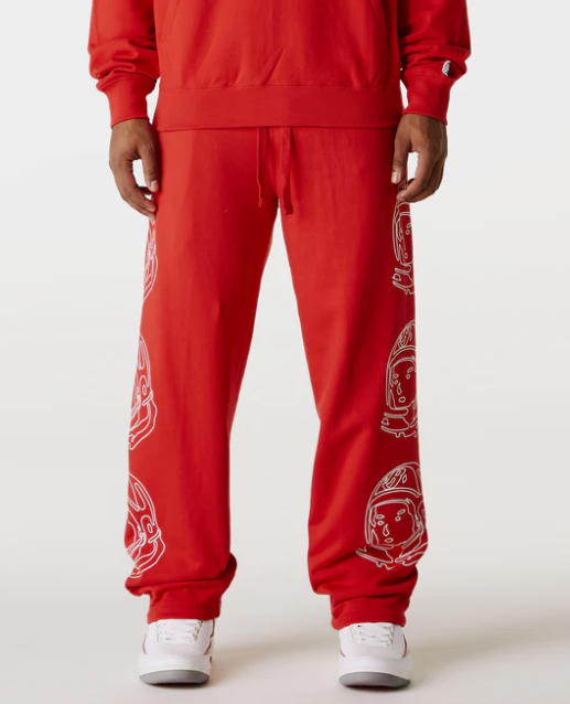 Billionaire Boys Club Sweatpants - BB Helmet Line - Racing Red - 841-8108