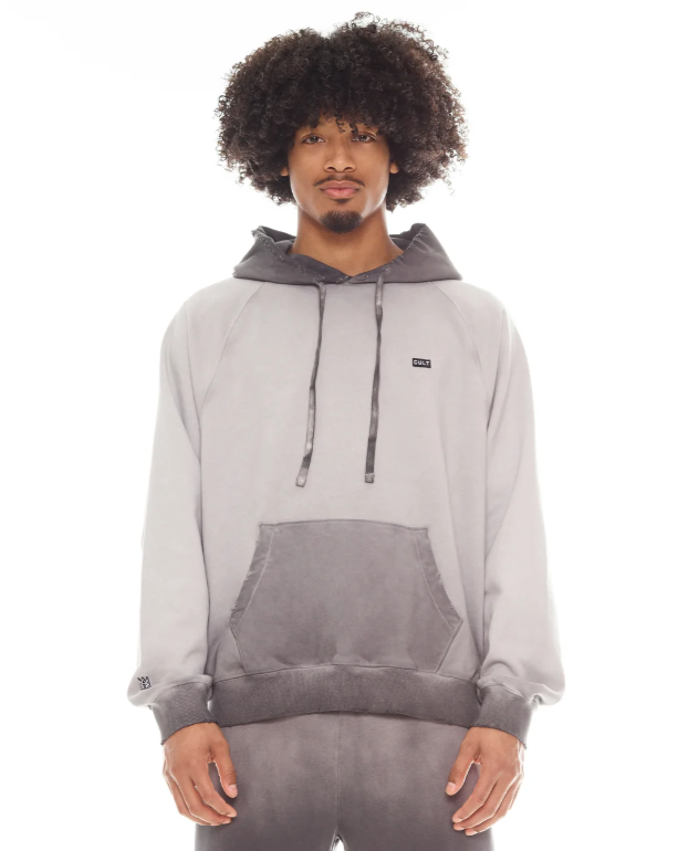 Cult Of Individuality Sweatsuit - Pullover Sweatshirt - Open Hem Sweatpants - Vintage Charcoal - 624BC-PH13D-SP14A