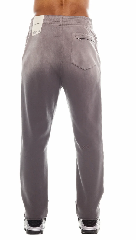 Cult Of Individuality Sweatsuit - Pullover Sweatshirt - Open Hem Sweatpants - Vintage Charcoal - 624BC-PH13D-SP14A