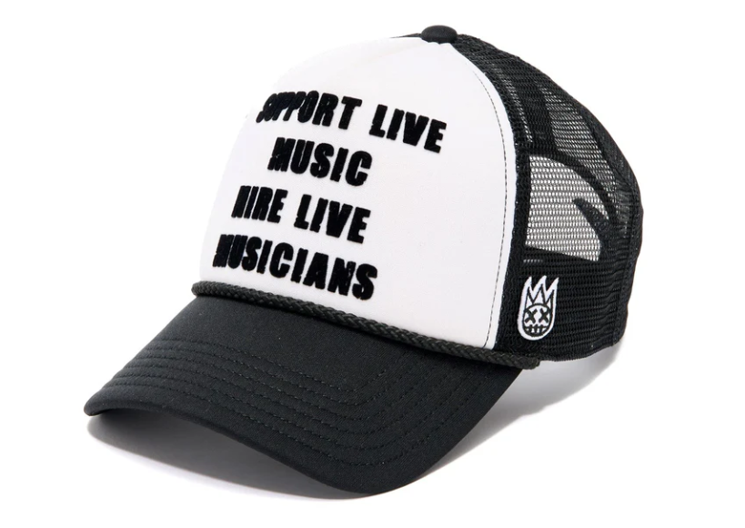 Cult Of Individuality Hat - Support Live Music foam Mesh Trucker Hat - White - 624B11-CH75A