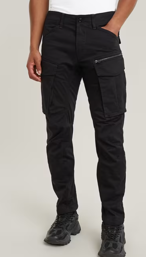 G-Star PANTS - ROVIC ZIP 3D REGULAR TAPPERED -DK BLACK - DO219O-D9O9-6484 51