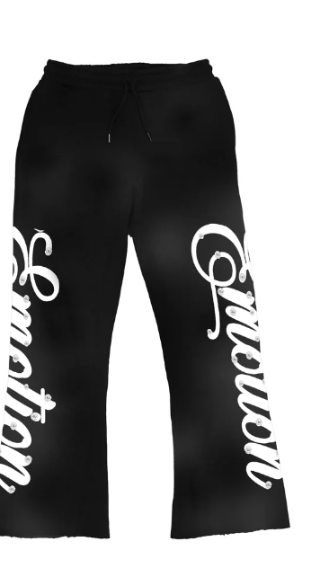 MIXED EMOTION Sweatpants - Rhinestoneâ€?Flare Sweatpants