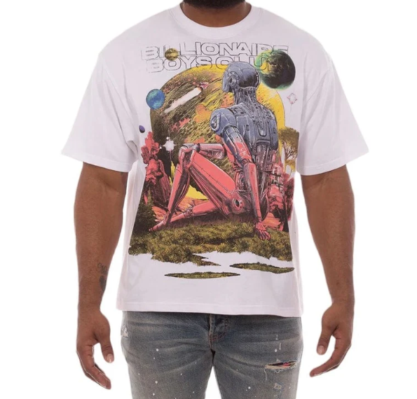 Billionaire Boys Club T-Shirt - BB Dreams SS Knit - White - 851-1307