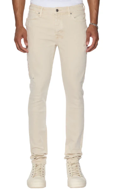 Ksubi Jeans - Van Winkle Ecru Playoff - Cream - MSP25DJ008