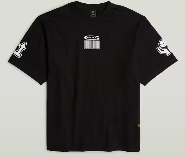 G-Star T-Shirt - BARCODE BOXY R T - DK BLACK - D25977-D959-6484 51