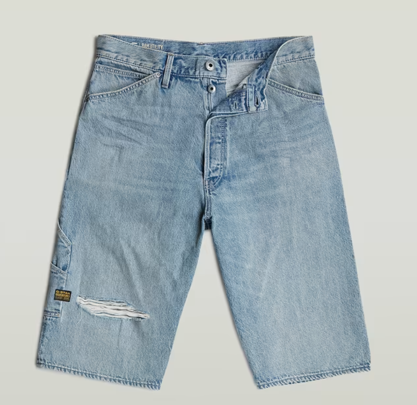 G-Star Shorts - Bam Logger Short - Vintage Ripped Mine Dust - D26129-H118