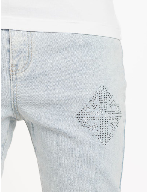 Guapi Jeans - Icon Embellished Denim - Aqua Blue - GUAP-BLU