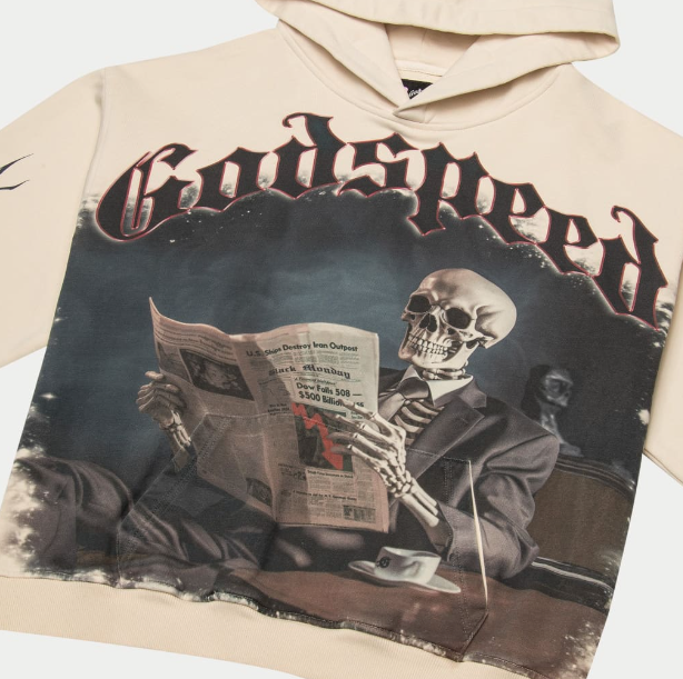 Godspeed Hoodie - Black Monday Hoodie - Bone - GSHBB