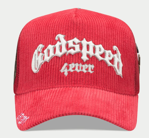 Godspeed Hat - GS FOREVER TRUCKER HAT - Rose Corduroy - GSHHR
