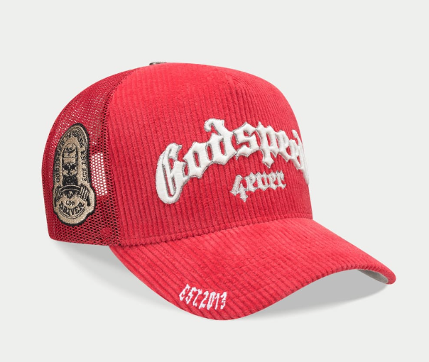 Godspeed Hat - GS FOREVER TRUCKER HAT - Rose Corduroy - GSHHR