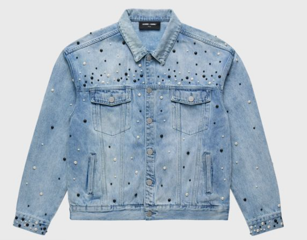 Homme+Femme Jacket - Pearl Denim Jacket - Blue - HFFW202454-1