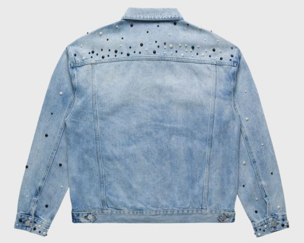Homme+Femme Jacket - Pearl Denim Jacket - Blue - HFFW202454-1
