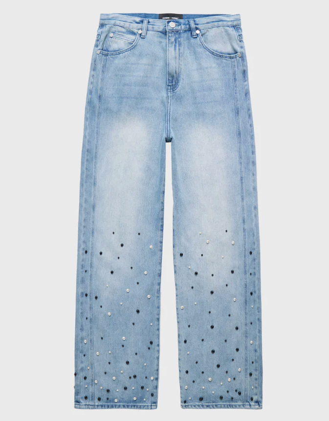 Homme+Femme Jeans - Pearl Denim Jeans - Blue - HFFW202455-1