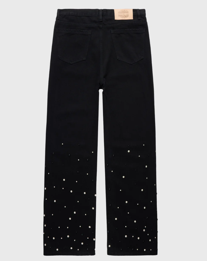 Homme+Femme Jeans - Pearl Denim Jeans - Black - HFFW202455-2