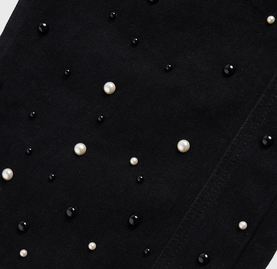 Homme+Femme Jeans - Pearl Denim Jeans - Black - HFFW202455-2