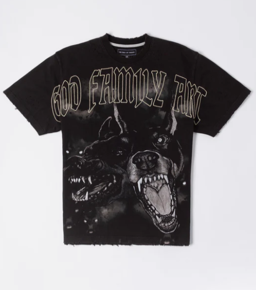 GFA Manasseh T-Shirt - Dark Dog SS Knit - Black - 041-3309